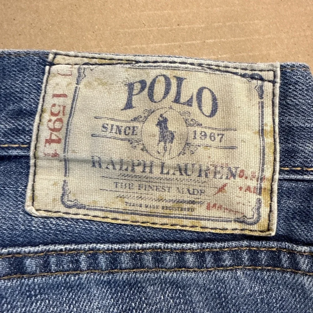 Men's Polo Ralph Lauren Denim Jeans White Label 381‎ Light Blue Wash 40x30